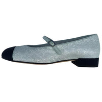 CHANEL Casual Single Shoes Women's Blue Black