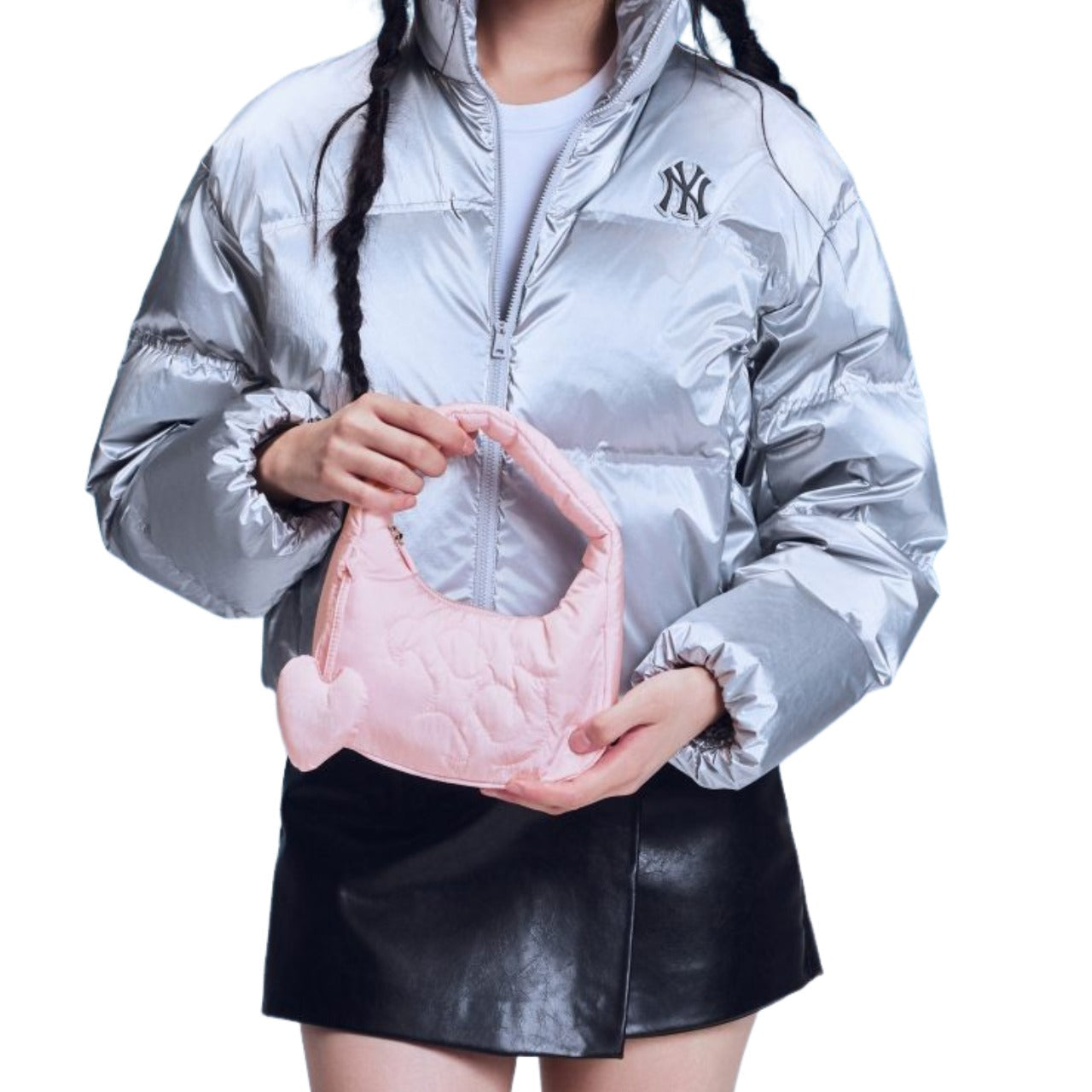 (WMNS) MLB Mini Shoulder Bag Stitched Seams New York Yankees 'Pink' 3ABQSM16N-43PKL