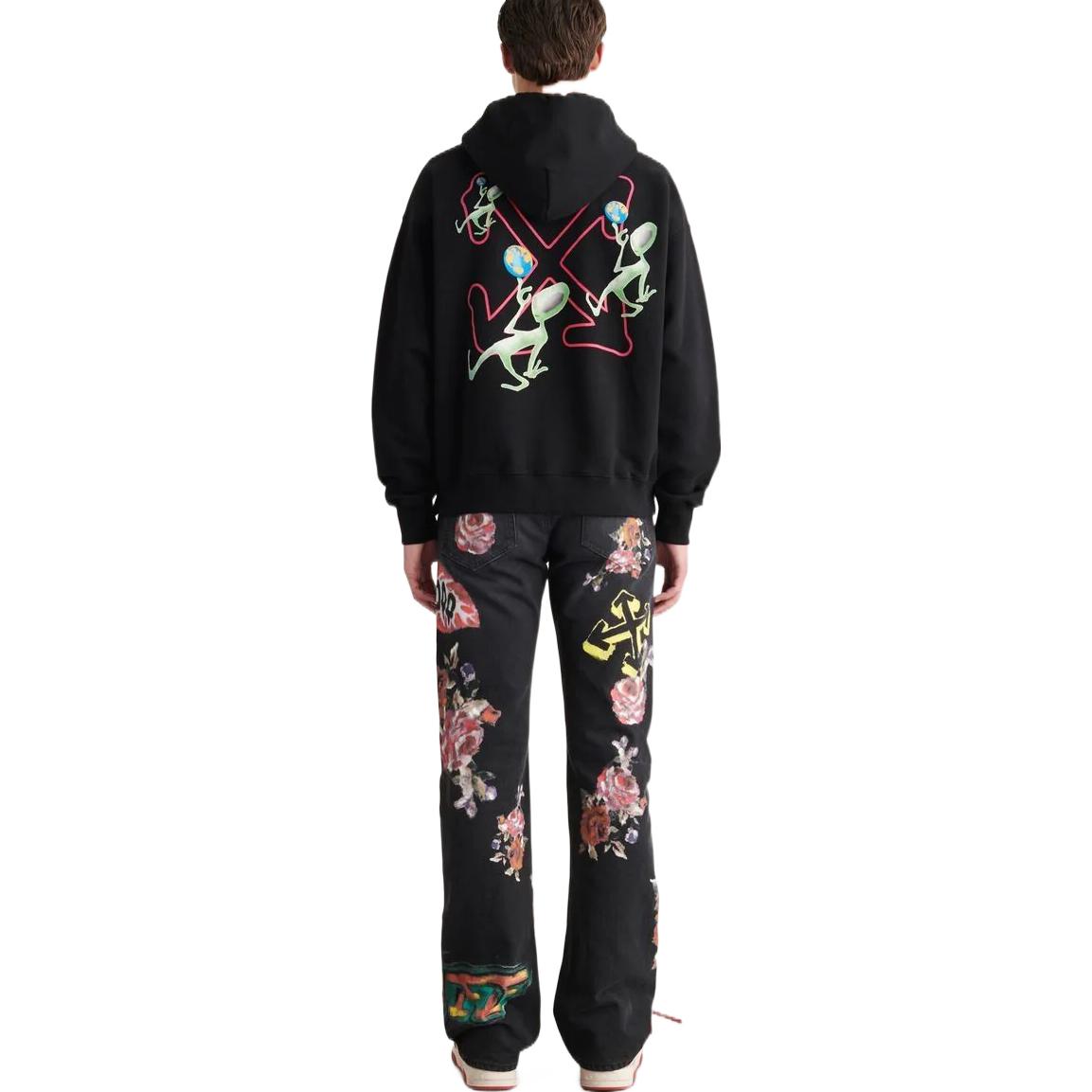 Off-White Alien Arrow Skate Hoodie 'Black' OMBB085F22FLE0161050
