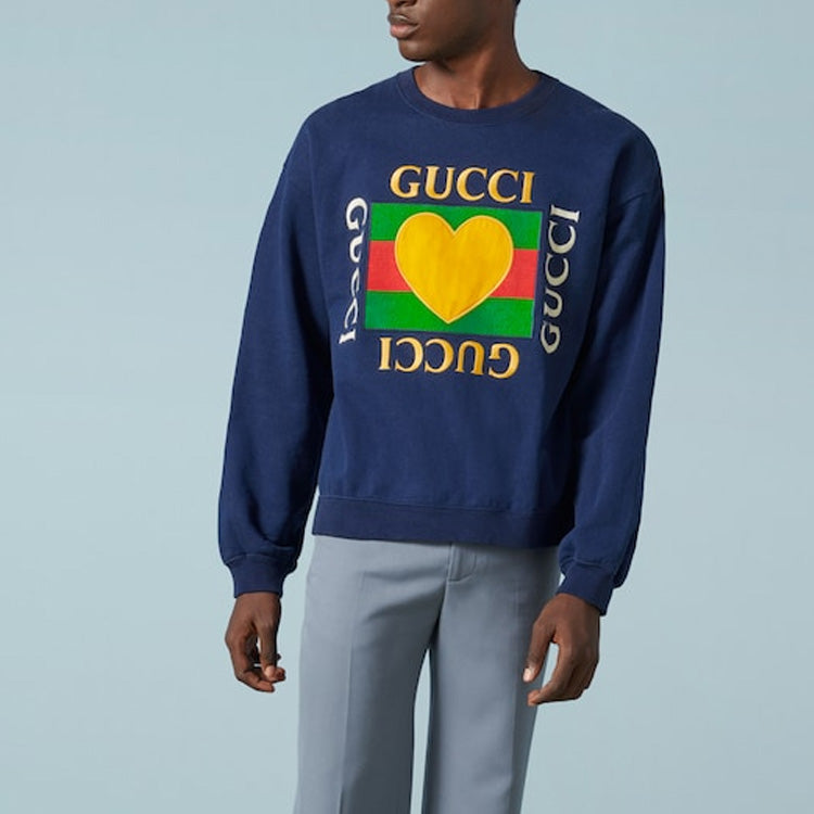 Gucci Cotton Jersey Sweatshirt 'Blue' 715919-XJFRY-4030