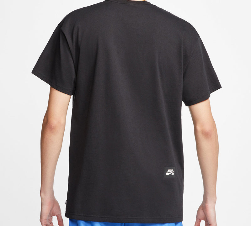 Nike SB Skateboard animal Embroidered Short Sleeve Black CU0313-010