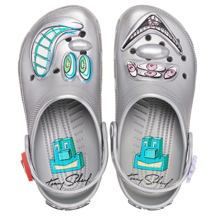 Crocs x Kenny Scharf Classic Clog 'Silver' 209487-040