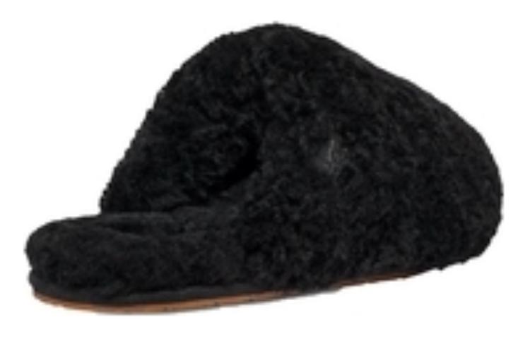(WMNS) UGG Maxi Curly Slide 'Black' 1133151-BLK
