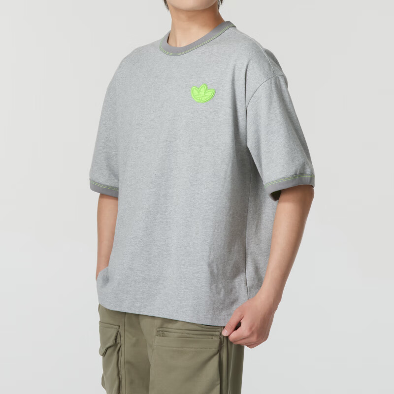 adidas Originals Graphic T-Shirt Asia Sizing 'Grey Green' JJ4363