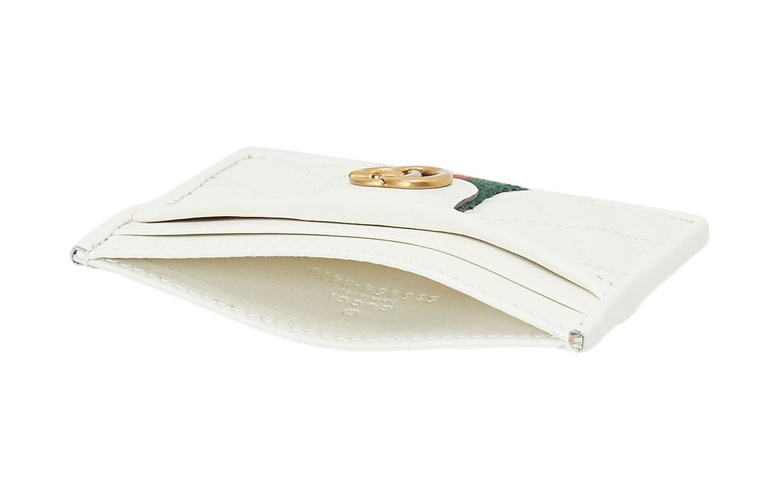 (WMNS) Gucci Cowhide Card Package White/Red/Green 536454-0YKBT-9179