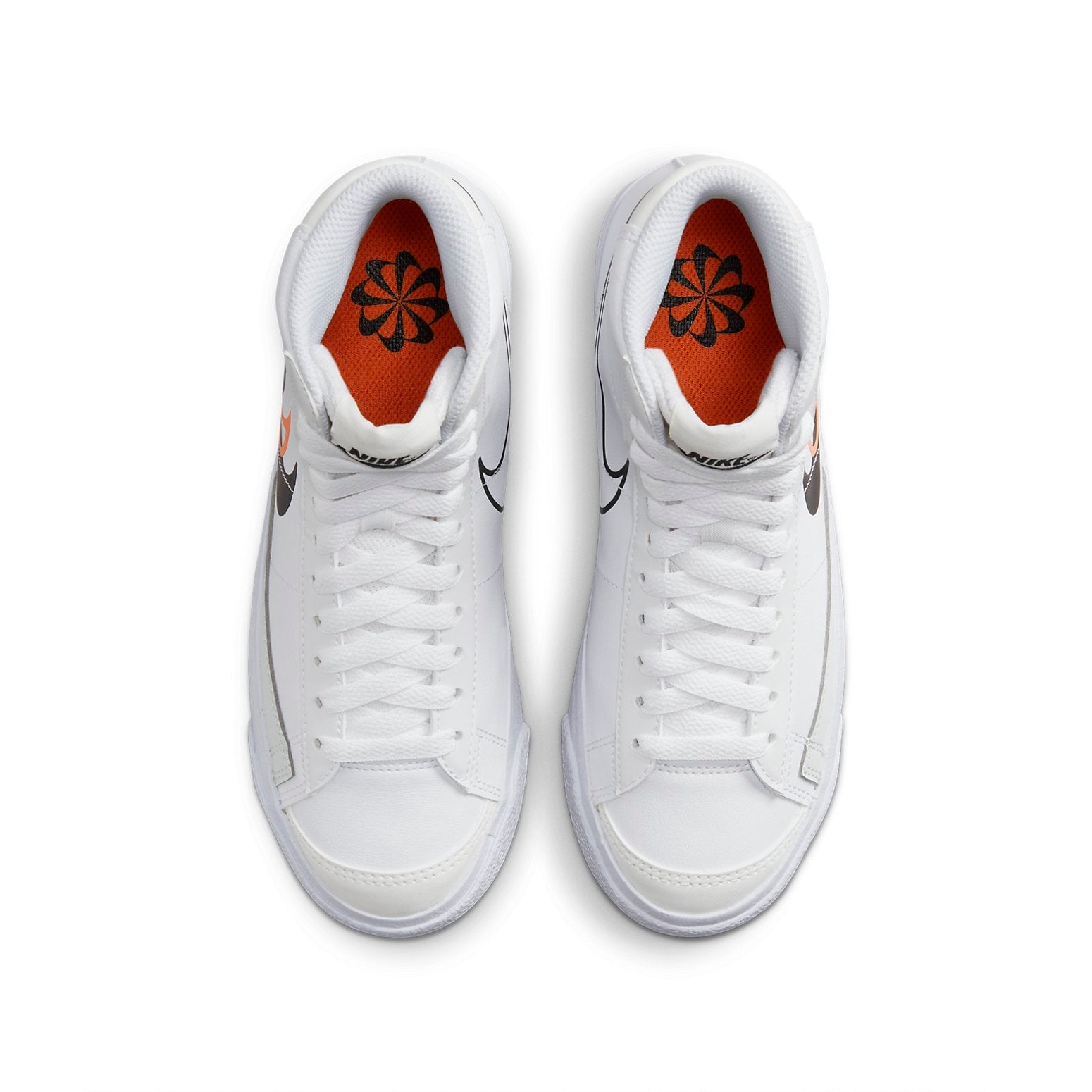(GS) Nike Blazer Mid Next Nature 'Multi-Swoosh - White Bright Mandarin' FN7788-100