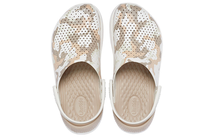 Crocs LiteRide Shoe Camouflage Printing Sandals Beige 206491-1CN