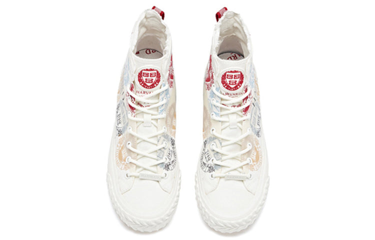 (WMNS) ANTA x Harvard Life Series Sneakers Canvas High 'White Multi-Color' 122028652-8