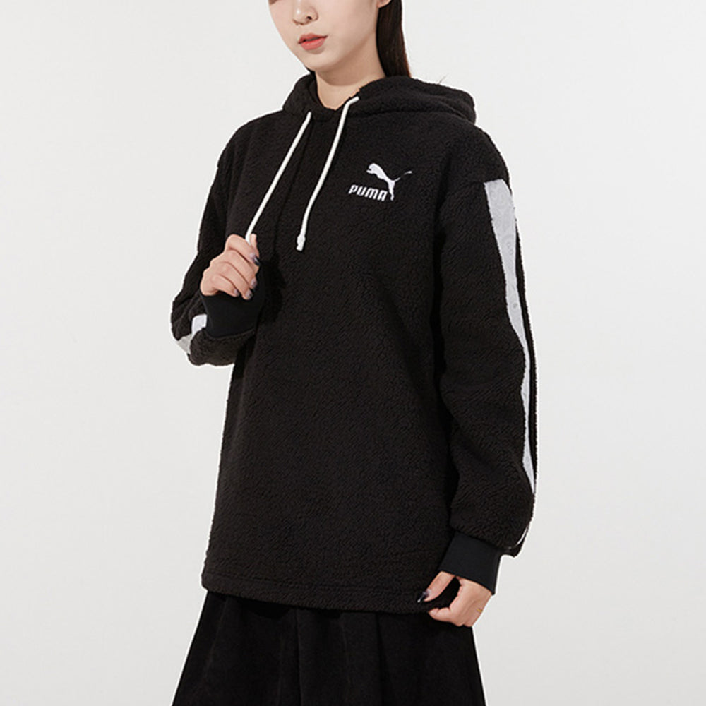 (WMNS) PUMA Sherpa Hoodie 'Black White' 534985-01