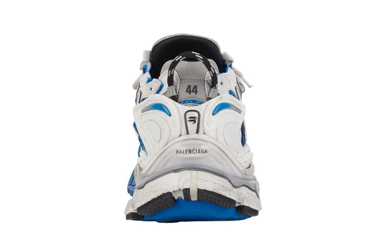 Balenciaga Runner Sneakers 'White Blue Mesh and Nylon' 677403W3RB34912