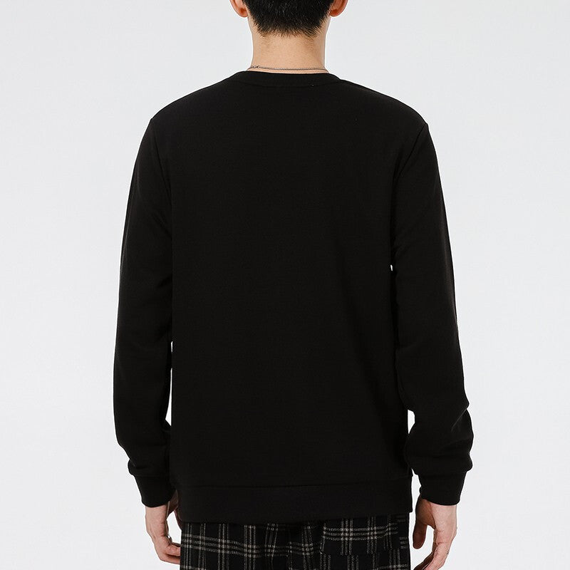 PUMA Logo Printing Sports Round Neck Pullover Black 532912-01