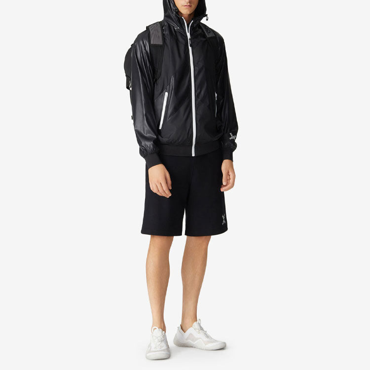 Men's KENZO SS21 Long Sleeves Hooded Jacket Black FB55BL1511NG-99