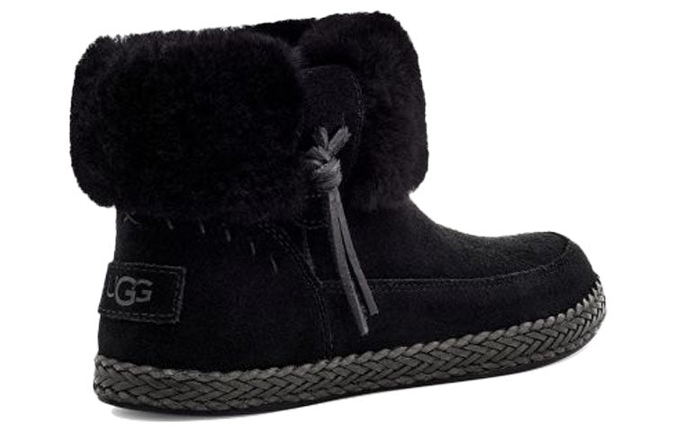(WMNS) UGG Elowen Fleece Lined Snow Boots Black 1113593-BLK