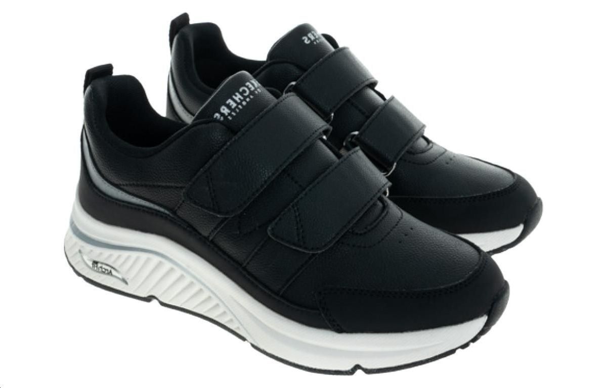 (WMNS) Skechers Arch Fit S-Miles Shoes 'Black White' 155571-BLK