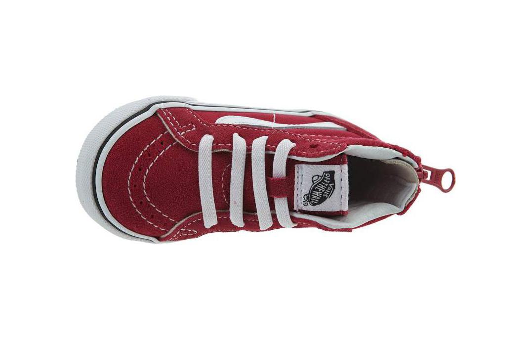 (TD) Vans SK8-HI Zip Shoes 'Red White' VN0A32R3QR2