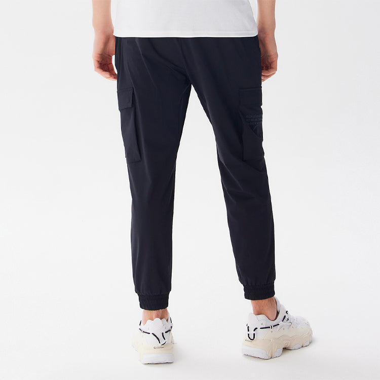 FILA Logo Drawstring Knit Casual Track Pants Blue F11M128618F-NV
