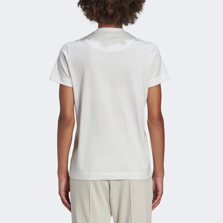 (WMNS) Y-3 Logo Printing Round-neck Tee White GM3273