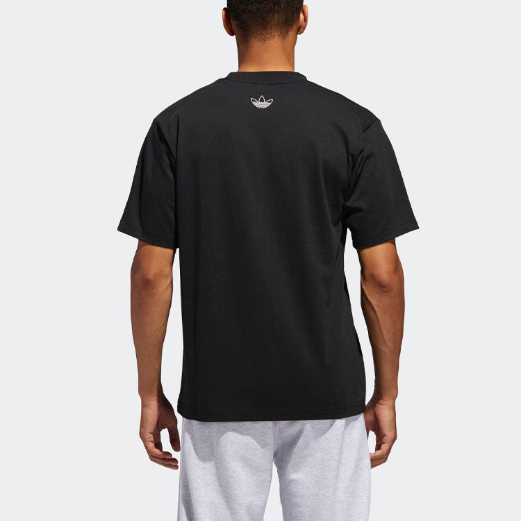 adidas originals Athleisure Casual Sports Short Sleeve Black DV3284