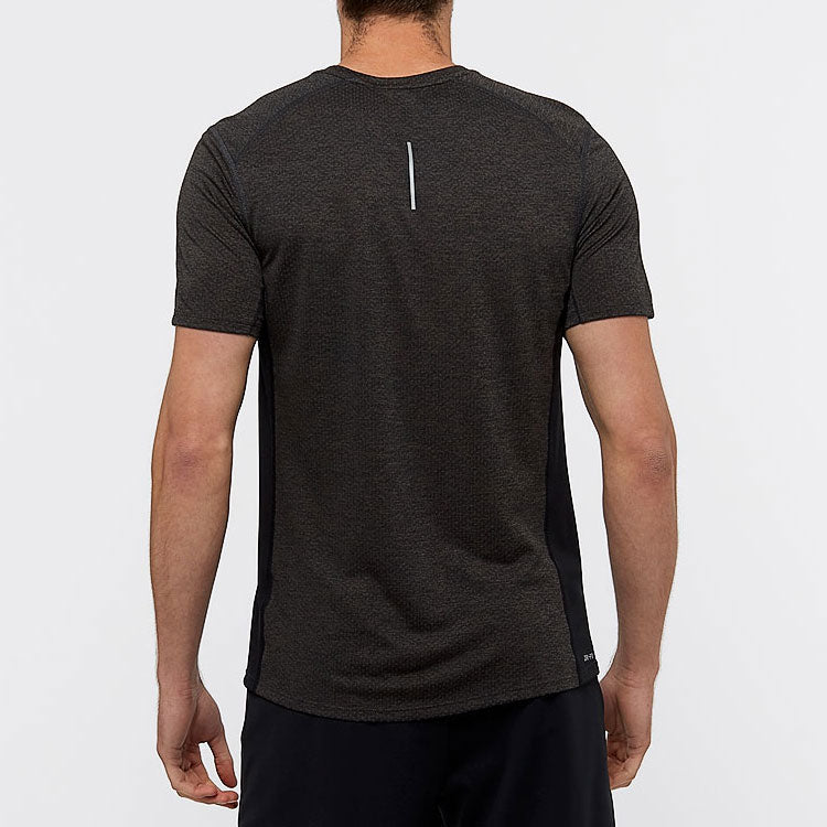 Men's Nike Solid Color Sports Round Neck Pullover Short Sleeve Black Brown T-Shirt 834241-014