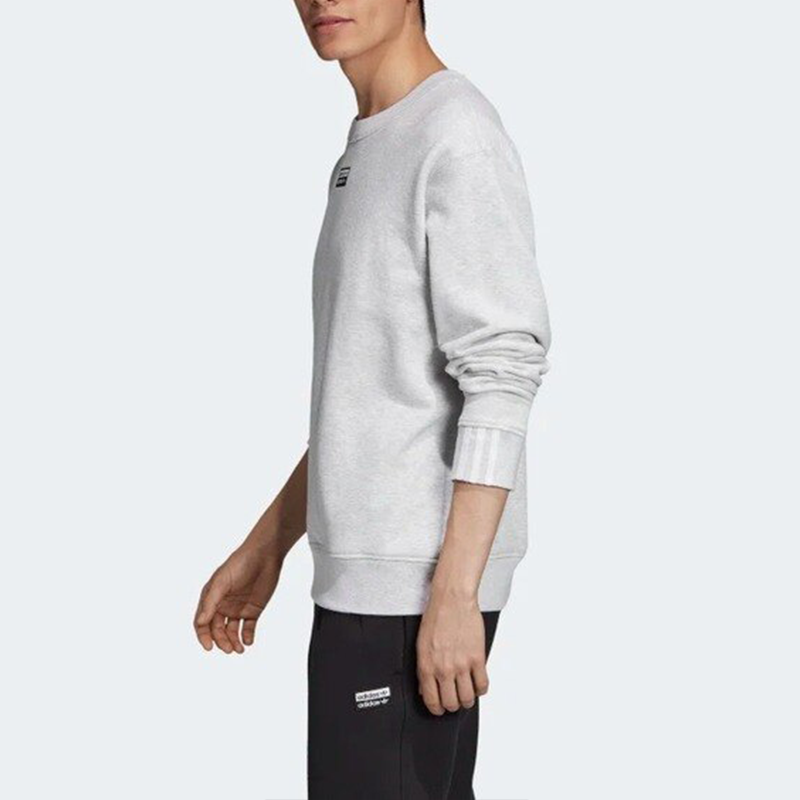 adidas originals Logo Round Neck Pullover Gray ED7229