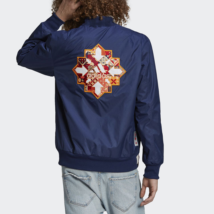 adidas Afc Lny Bomber New Year's Edition Arsenal Soccer/Football logo Sports Jacket Navy Blue HA5260