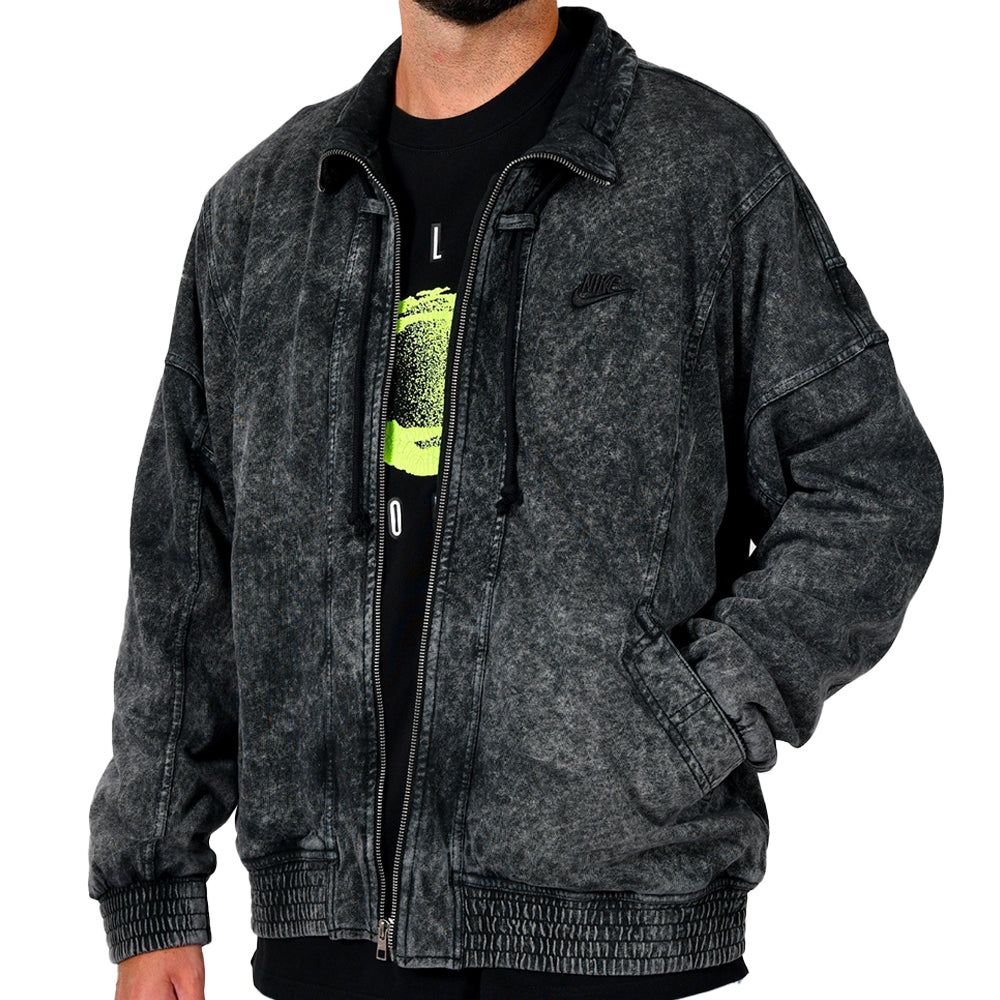 Men's Nike Casual Knit Washed Zipper Sports Grey CV4353-060