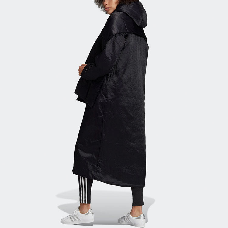 (WMNS) adidas Originals Long Hooded Padded Coat 'Black' EC0936