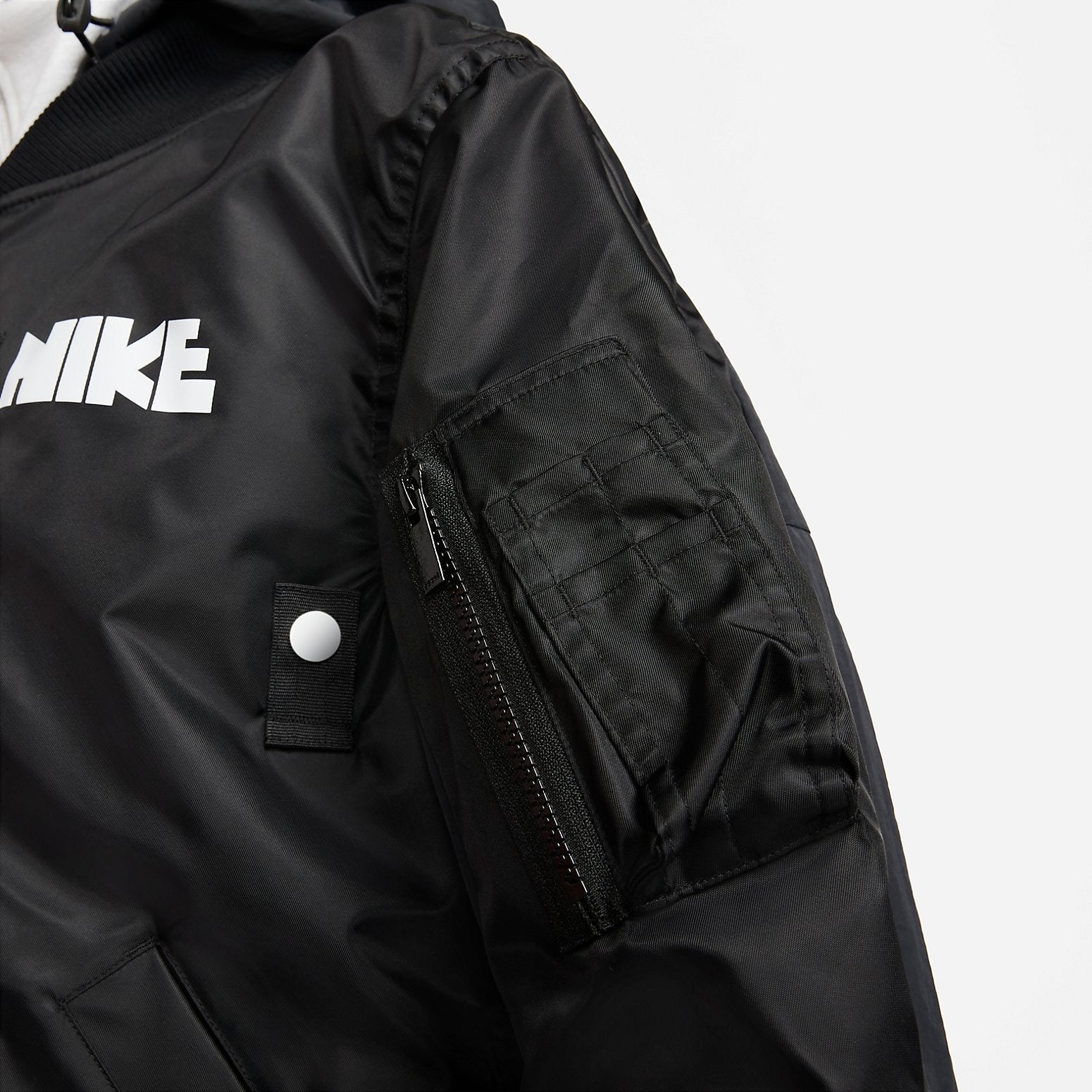 (WMNS) Nike x sacai Layered Bomber Jacket 'Black' CV5686-010