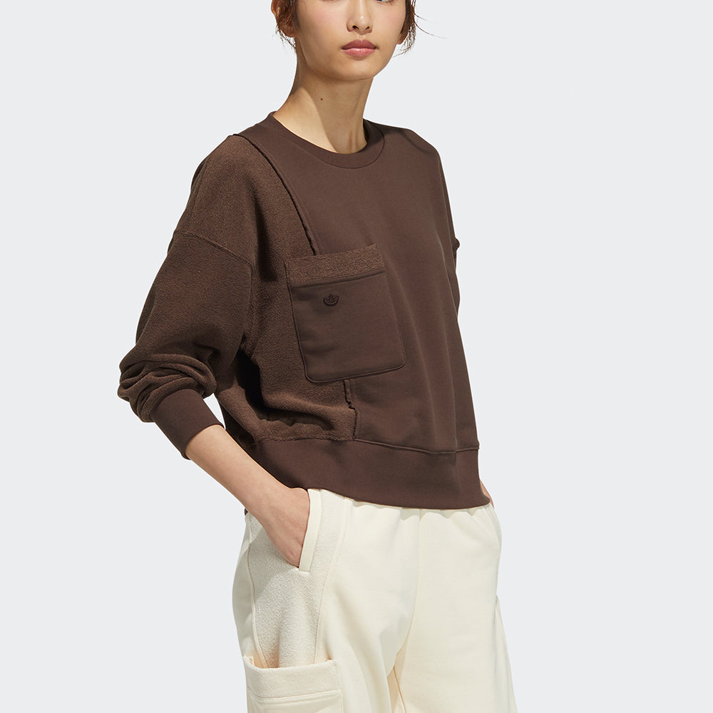 (WMNS) adidas originals Co Crew 'Brown' HC0306