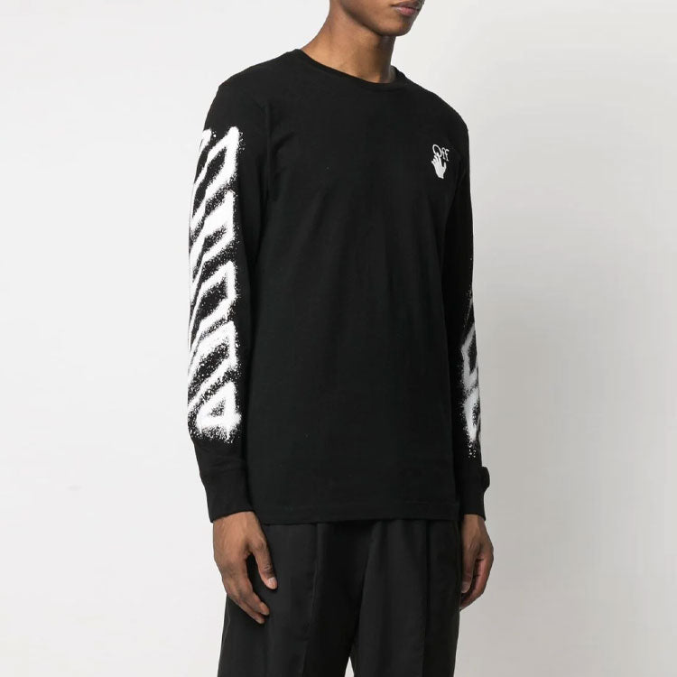 Off-White SS21 Arrow Long Sleeves Slim Fit Version Black OMAB001S21JER0051001