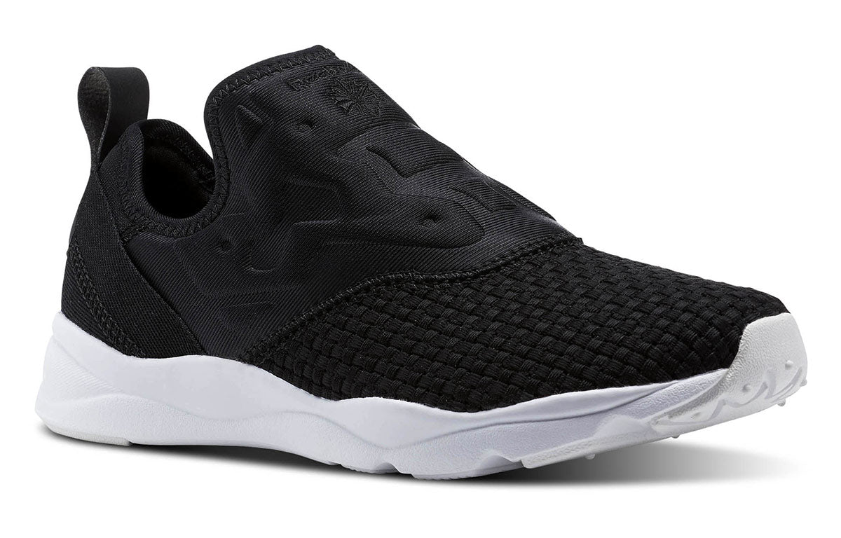 (WMNS) Reebok Furylite Slip On Woven 'Black' CM9809