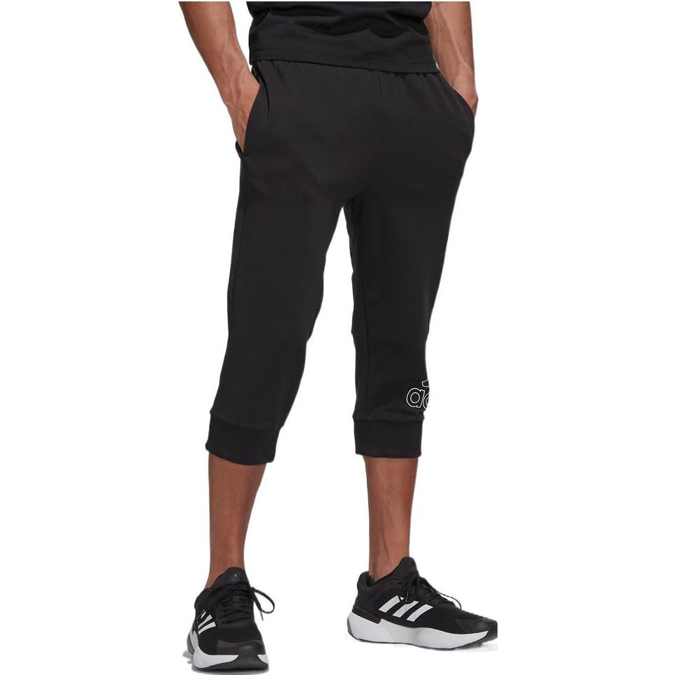 Men's adidas Solid Color Pants Logo Casual Sports Pants/Trousers/Joggers Black HE1827