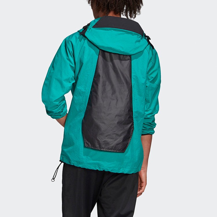 adidas originals Half Zipper hooded track Jacket Green FM3684