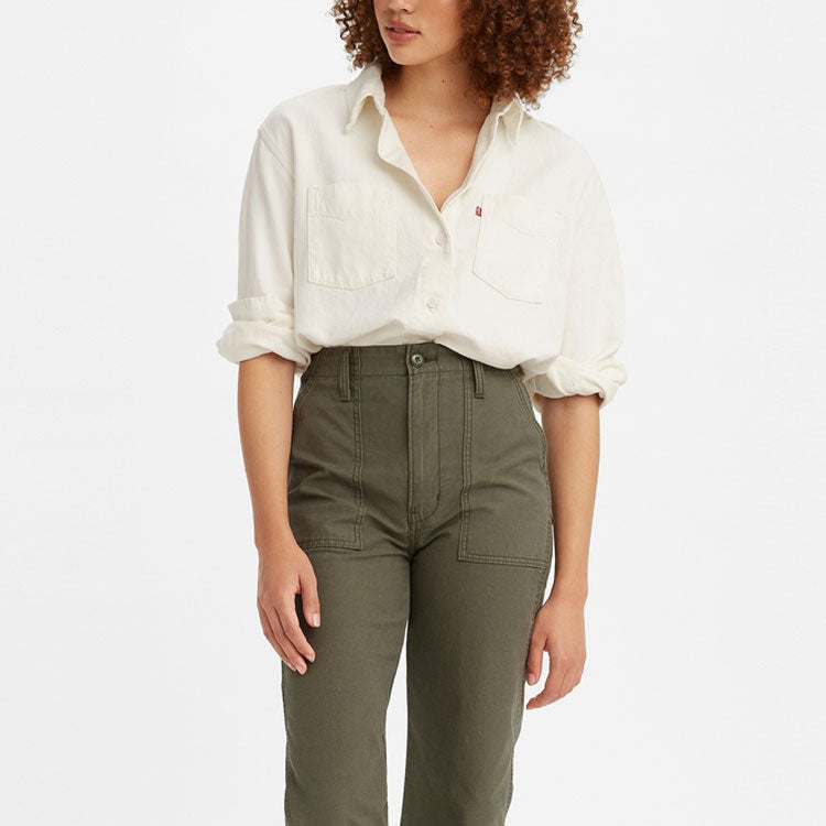 Levis lapel Short Casual Denim Shirt White 29431-0004