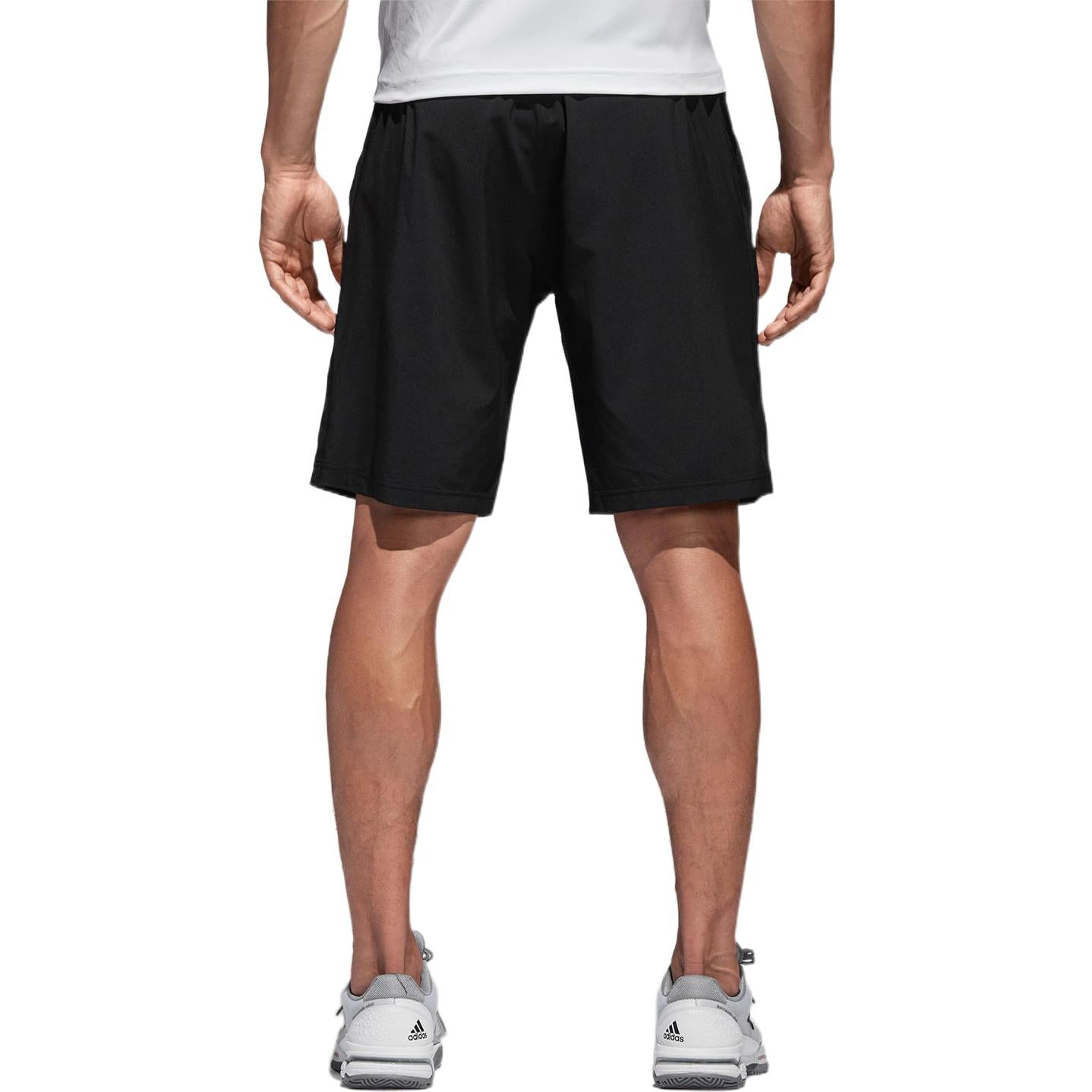 Men's adidas Solid Color Small Logo Printing Elastic Waistband Sports Shorts Black B45800