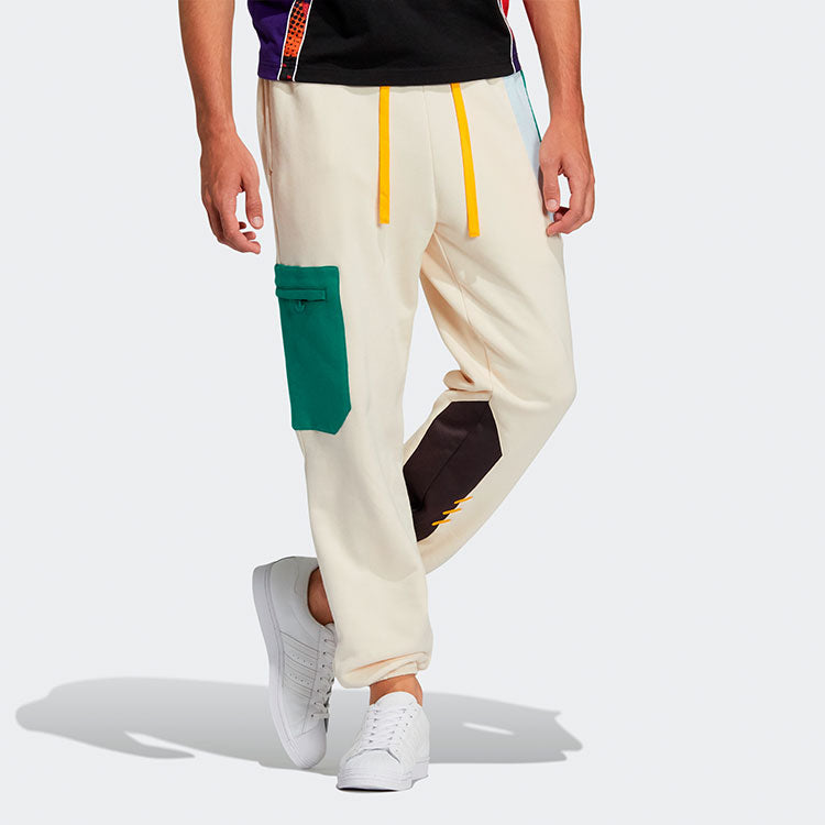 adidas originals Series Contrasting Colors Drawstring Bundle Feet Sports Pants/Trousers/Joggers Creamy White HC0345