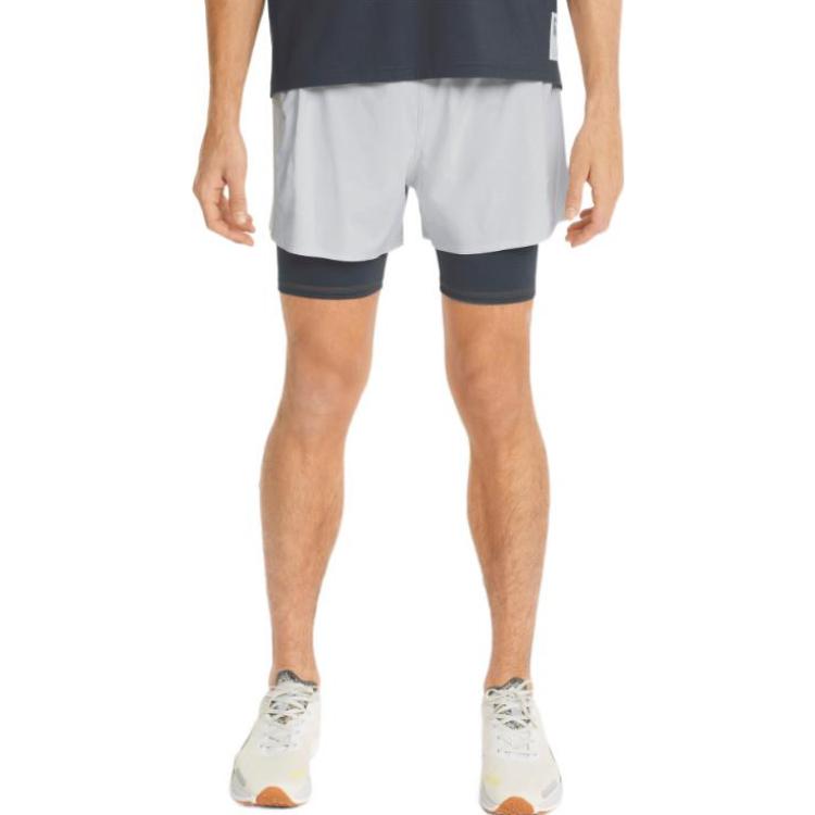 PUMA X First Mile 5" 2-In-1 Running Shorts 'White' 521408-72