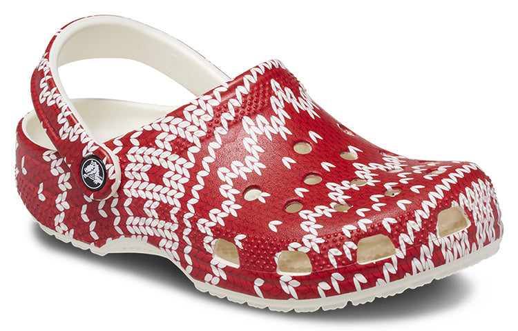 (WMNS) Crocs Classic Holiday Sweater Graphic 'Red White' 209237-90H