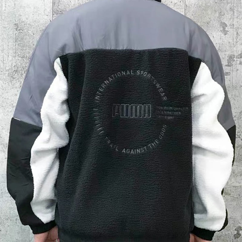 PUMA lapel Fleece Jacket Black 596731-01