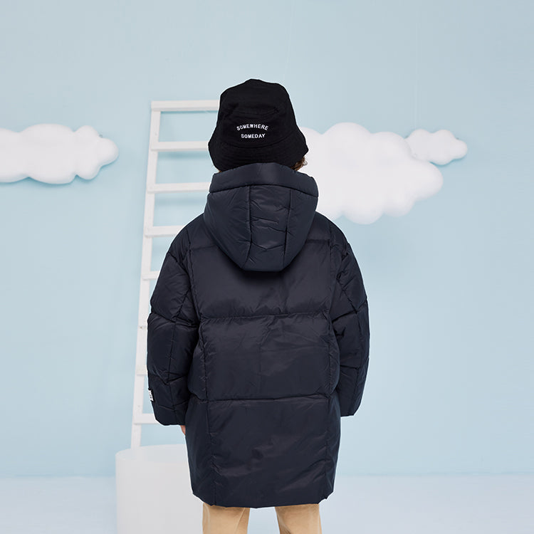 (PS) Converse Logo Long Down Jacket Asia Sizing 'Black White' CV2142013GS-003