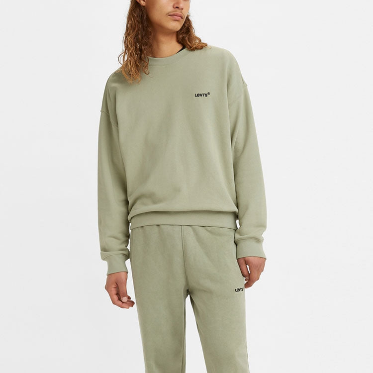 Levis Unisex Logo Bandhnu Knitting Round-Neck Sweatshirt Green A0717-0007