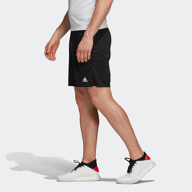 adidas Solid Color Logo Quick Dry Breathable Sports Training Soccer/Football Shorts Black FP9596