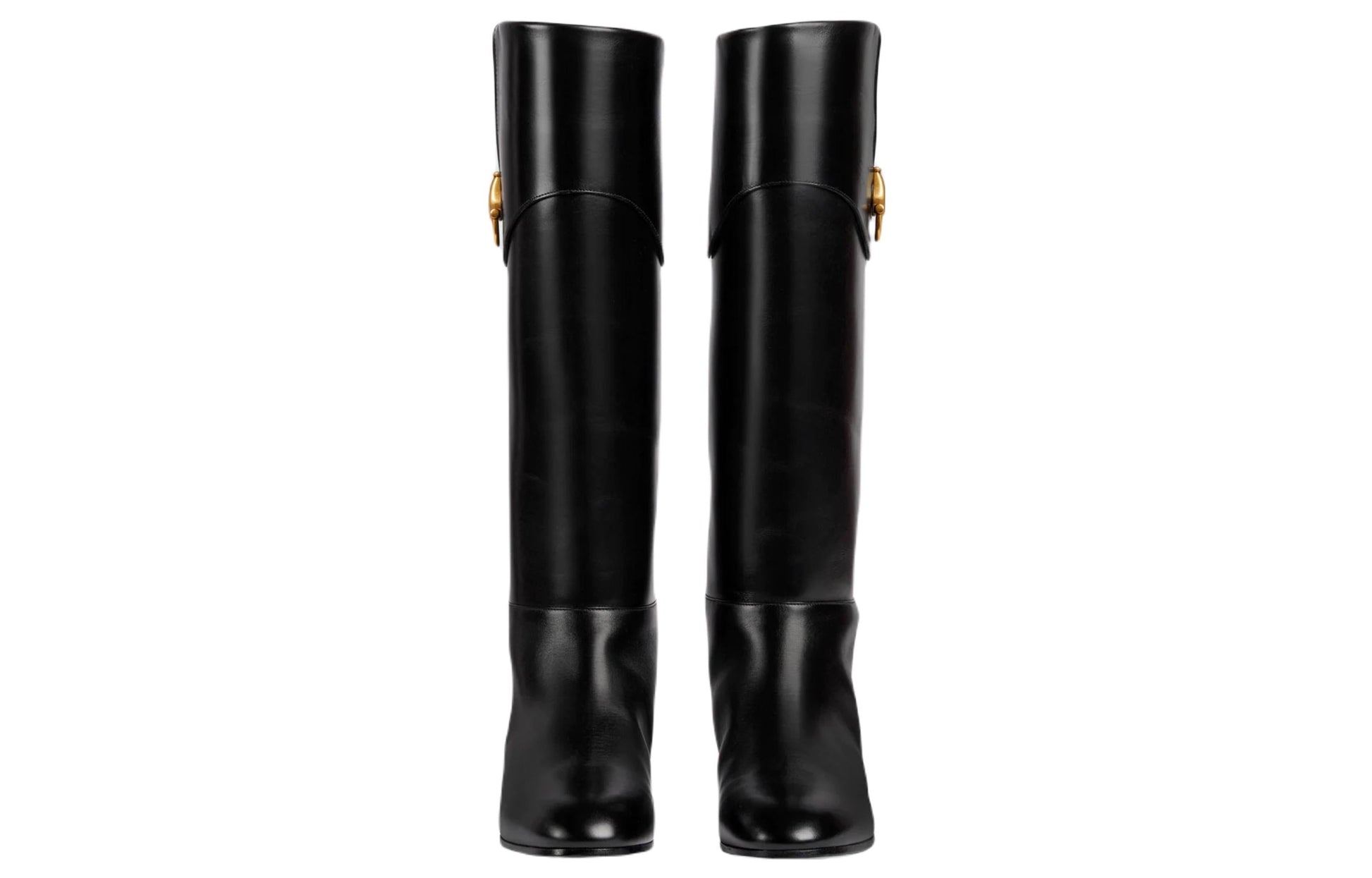 (WMNS) Gucci Flat Half Horsebit Boots 'Black' 716683-AFE00-1000