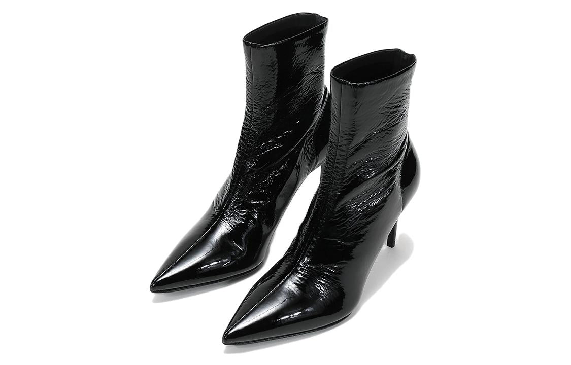 (WMNS) PRADA 90mm Patent Leather Effect Ankle Boots 'Black' 1T003M_3LBK_F0002_F_B085