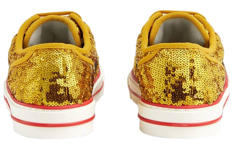 (WMNS) Gucci Tennis 1977 'Gold Sequin Satin' 646438-2MO10-8060