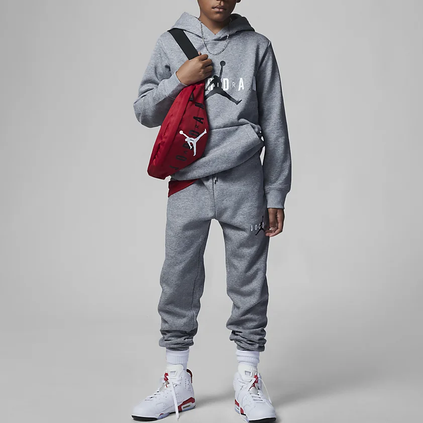 (GS) Air Jordan Fleece Hoodie ' Grey' FD9362-091