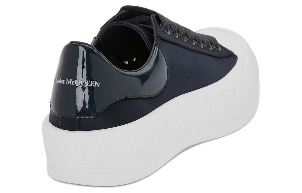 (WMNS) Alexander McQueen Deck Lace Up Plimsoll 'Anthracite' 708085W4GP91103