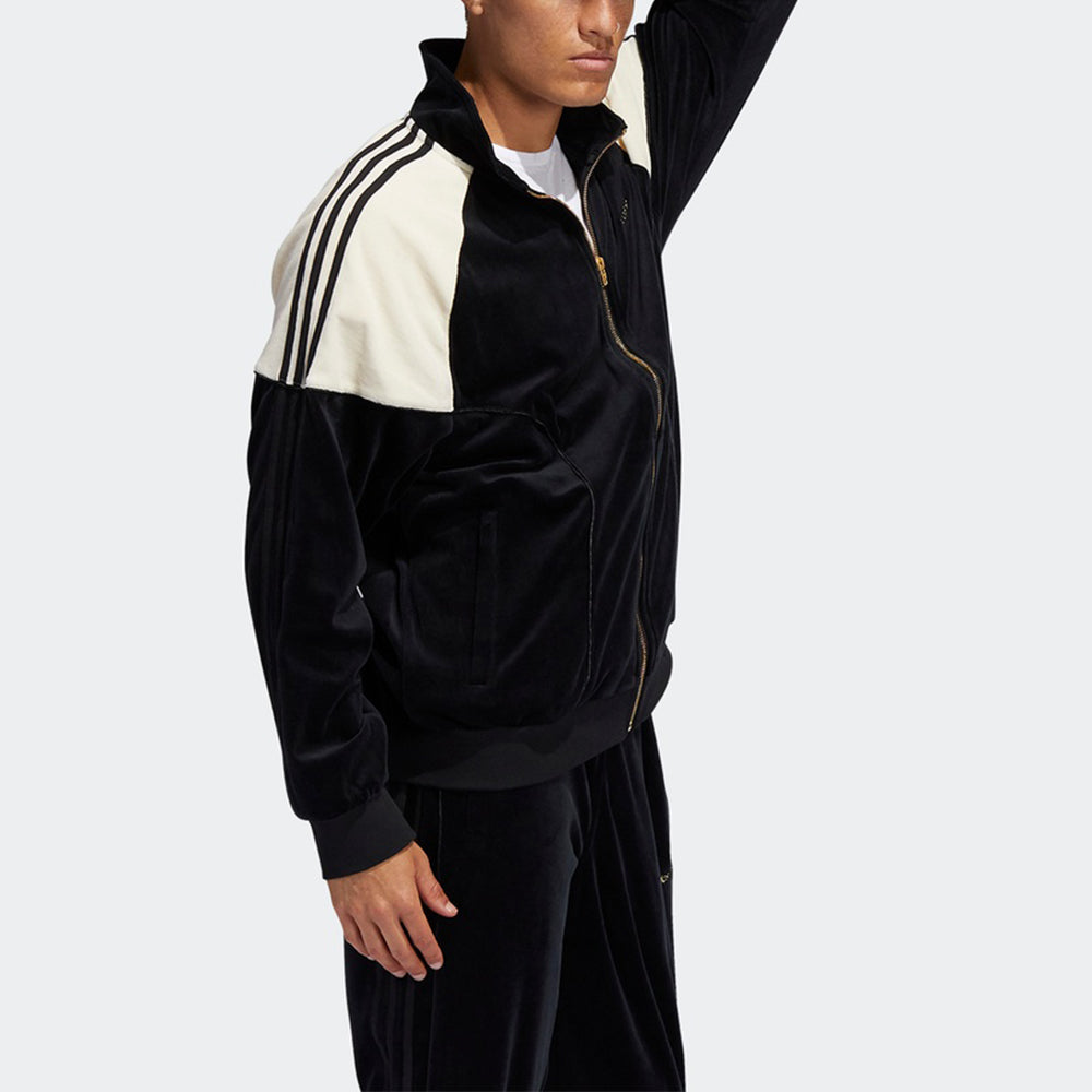 adidas originals Contrasting Colors Sports Stand Collar Logo Jacket Black H31244