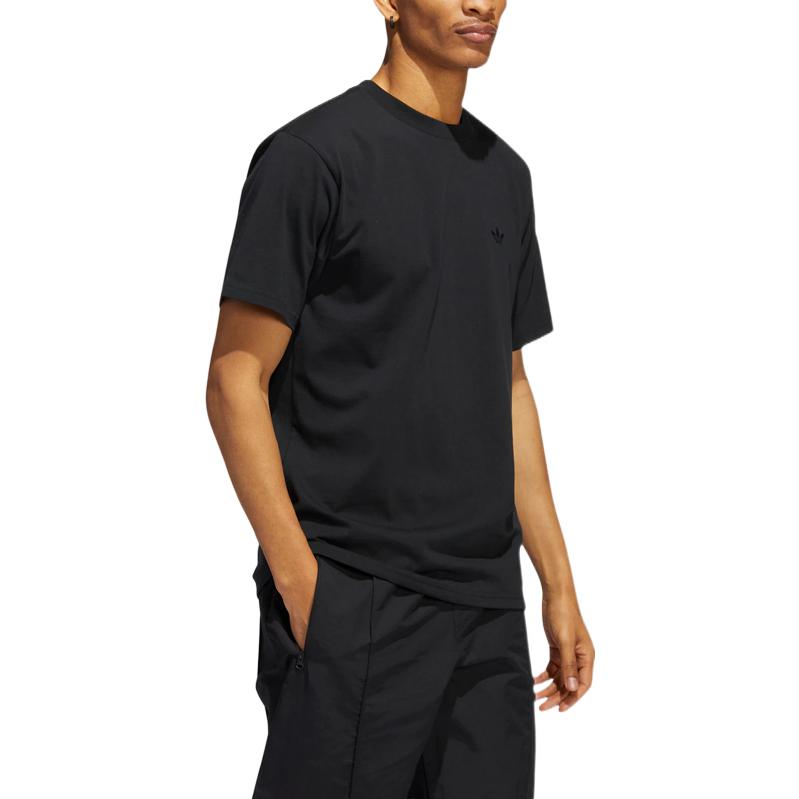 adidas originals Back Brand Logo Printing Casual Sports Short Sleeve Couple Style Black HC0169