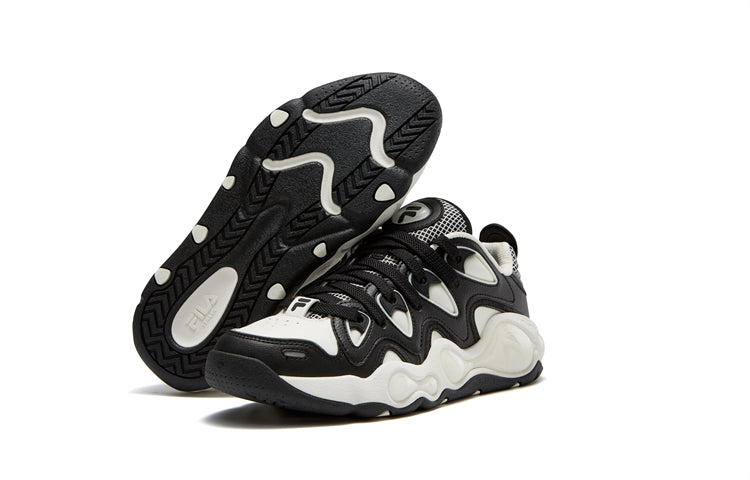 (WMNS) FILA FUSION VERTICAL x MitchellNess Shoes 'Black White' T12W343207FBS